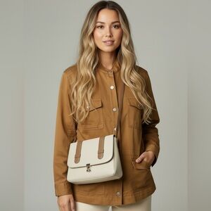 Vintage 2 Piece Set | Button Up Cardigan & Matching Vintage Crossbody Bag